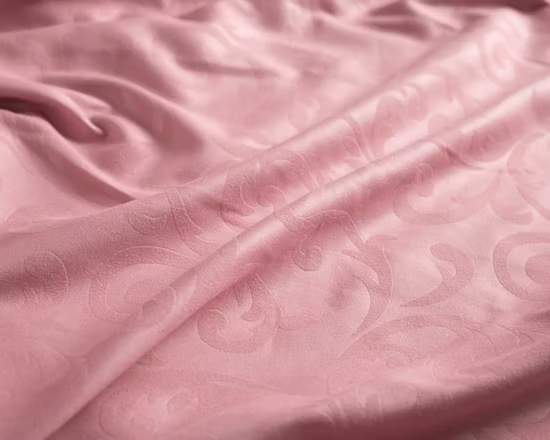 Green Peach Skin Polyester Embossed Dyed Fabric Home Textile for Bed Sheet