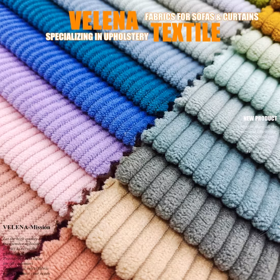 Home Textile Soft Fabric Stripe Furniture Sofa Curtain Fabric