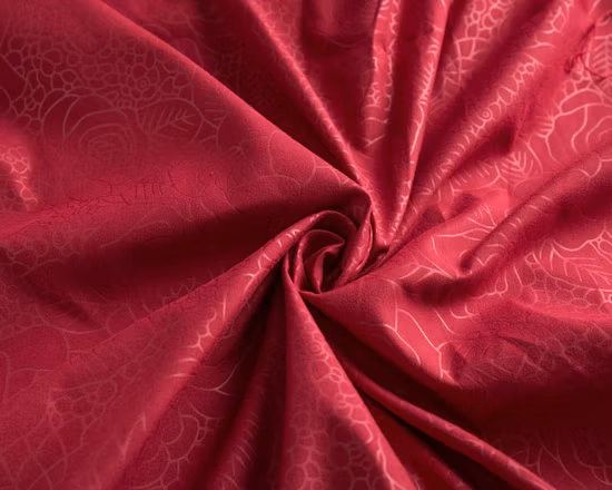 Green Peach Skin Polyester Embossed Dyed Fabric Home Textile for Bed Sheet