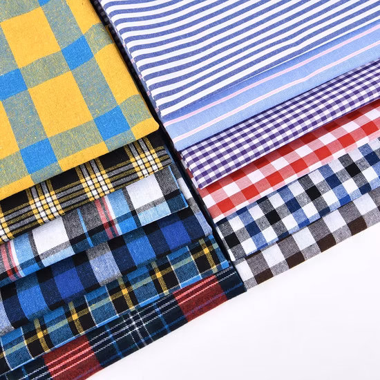 100 % Polyester, Gingham-Stoff für Schuluniformen, karierter Stoff für Röcke/Schuluniformen